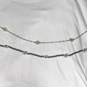 Floral gold choker set